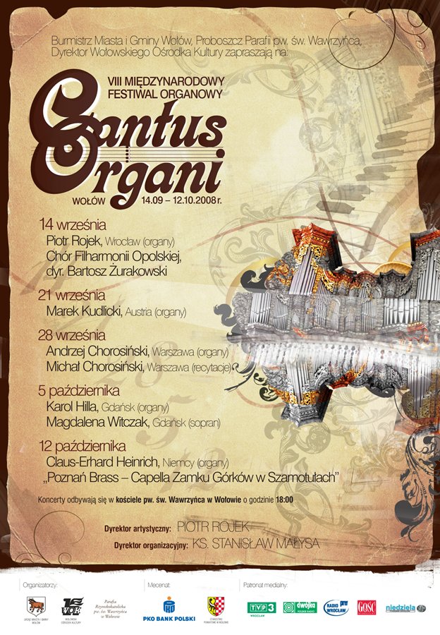Plakat Cantus Organi 2008