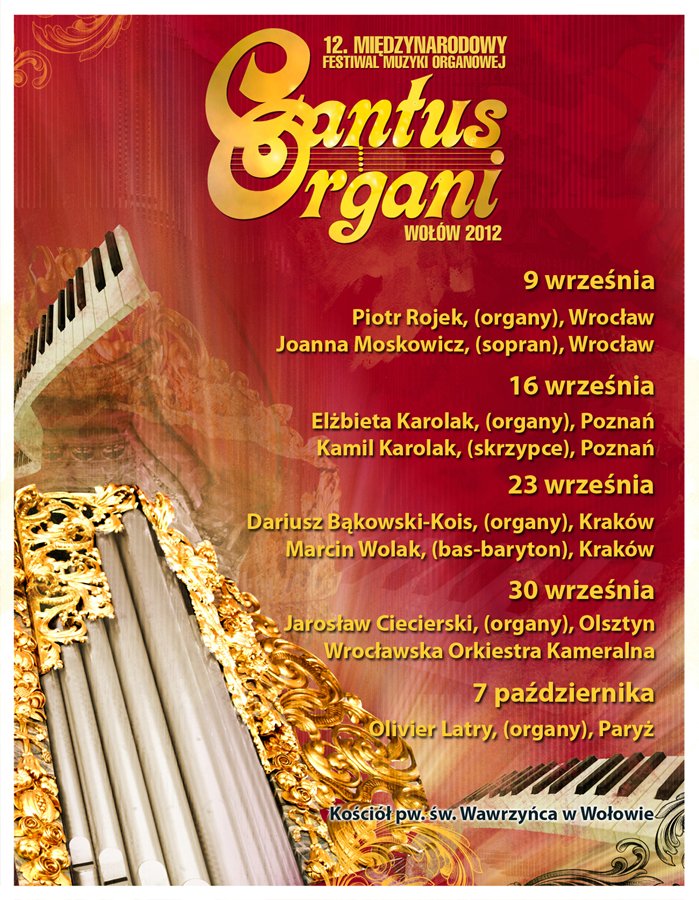 Plakat Cantus Organi 2012